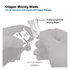 Gamma+ Replacement Fixed DLC Faper Clipper Blade with Moving Slim Tooth Cutter