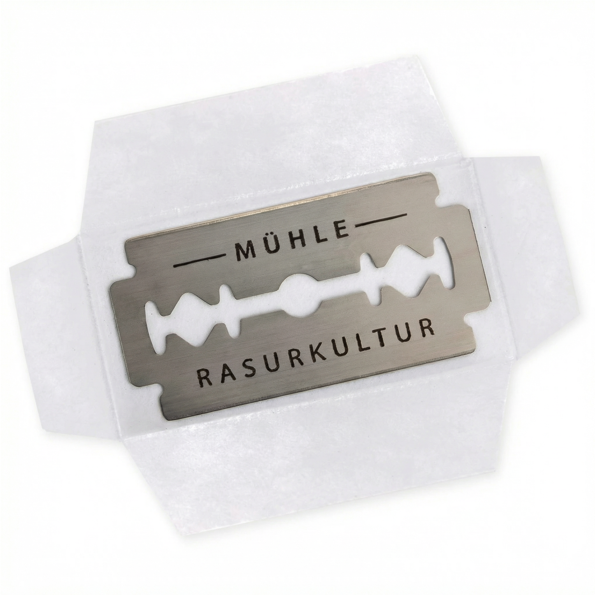 Mühle razor blade on a white background
