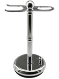 Parker Deluxe Chrome Brush and Straight Razor Stand
