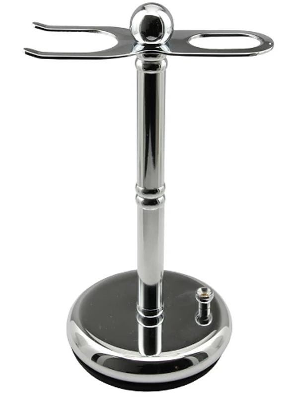 Parker Deluxe Chrome Brush and Straight Razor Stand