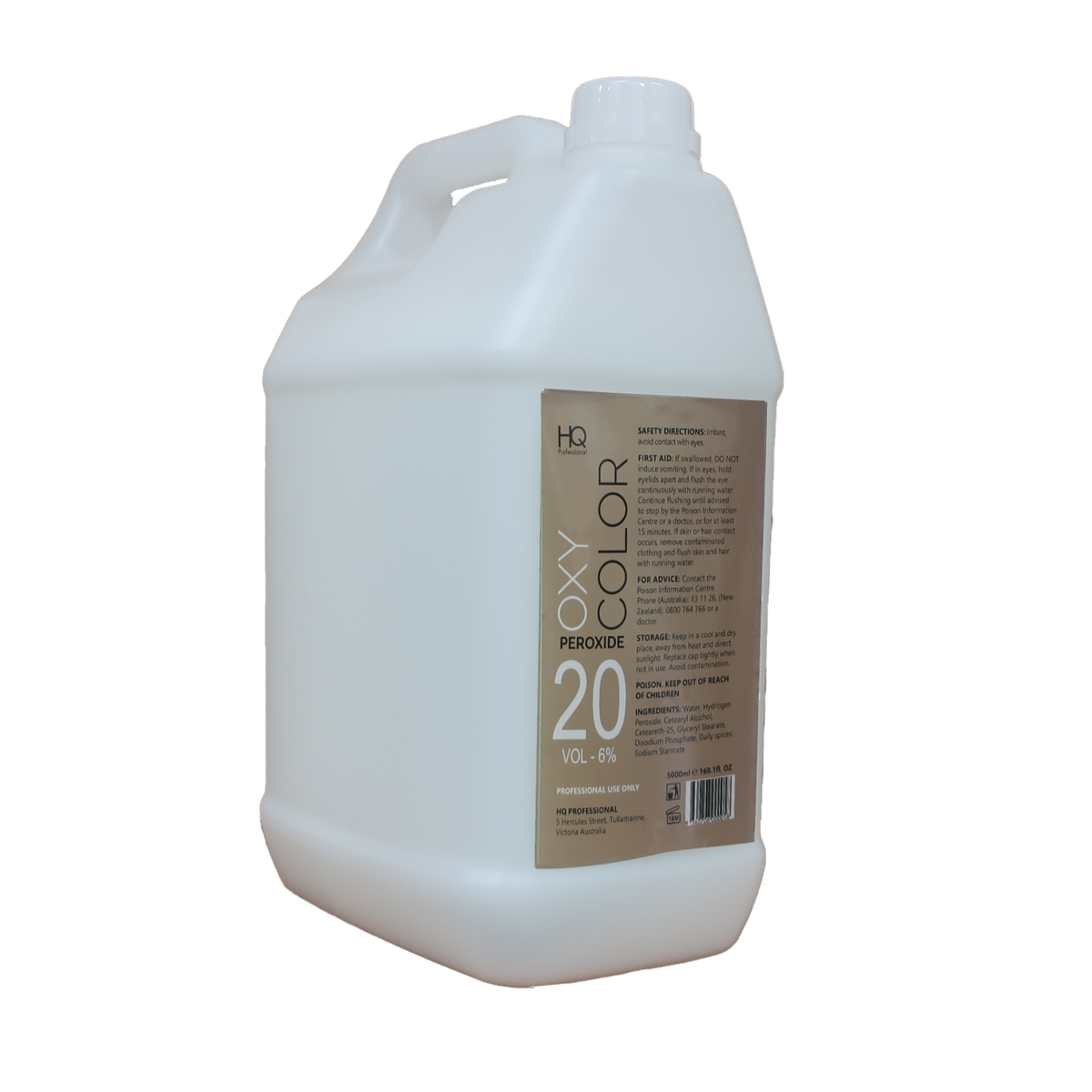 HQ Professional Oxy Color Peroxide 5L 20 Vol – Cream Developer