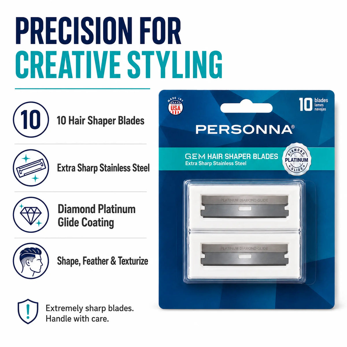 Personna GEM Hair Shaper Blades 10 CT