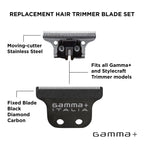 Gamma+ Fixed Black DLC Blade with Stainless Steel Deep Tooth Cutter #GPAHRBD