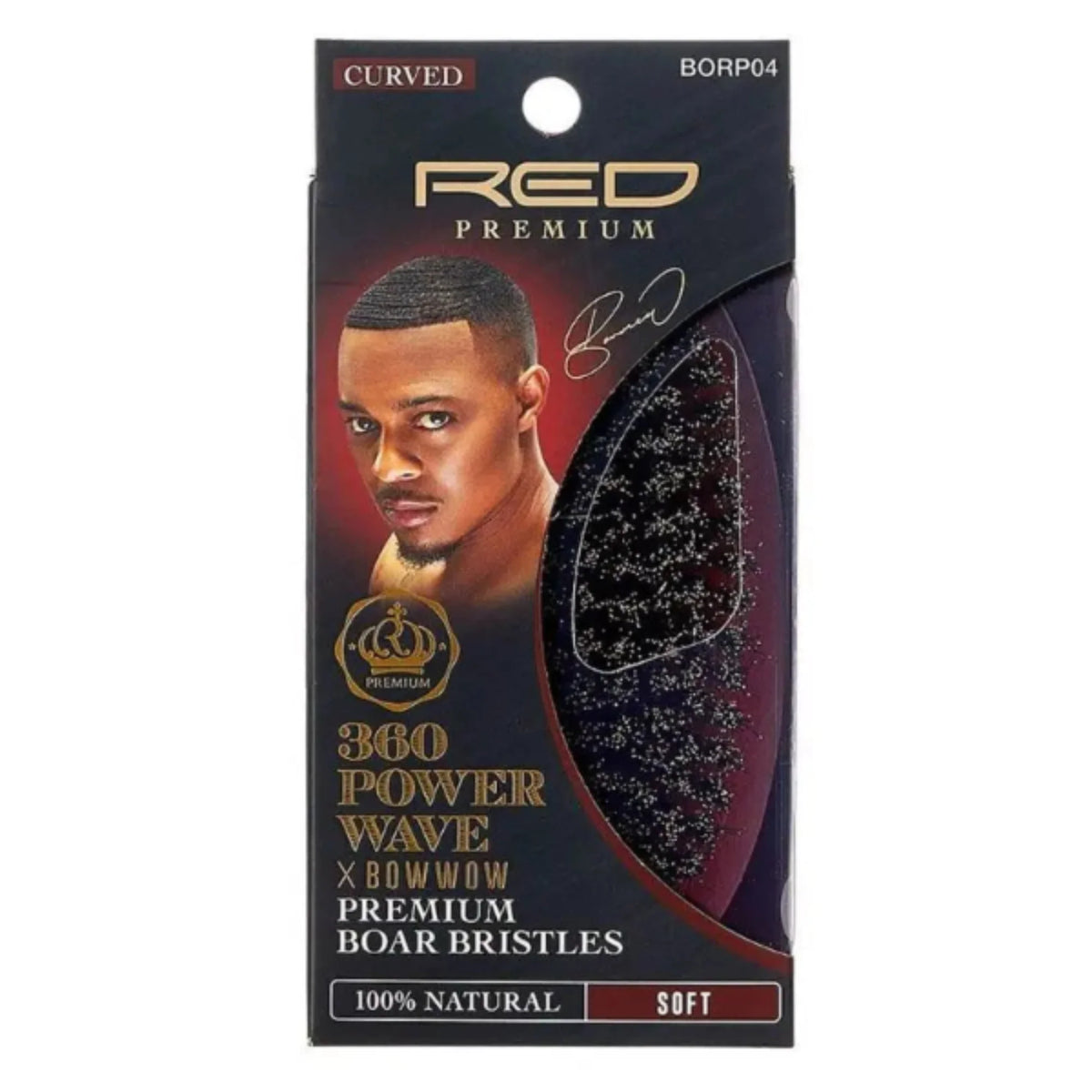 RED by KISS 360 Power Wave Palm Boar Brush Soft Bristles #BR17