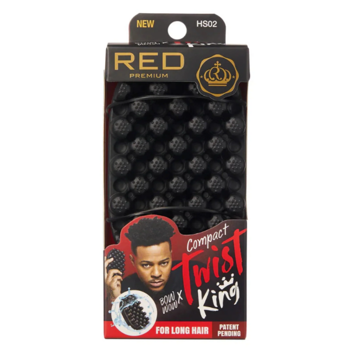 Red by KISS Bow Wow X Premium Twist King For Long Hair Compact Mini #HS02