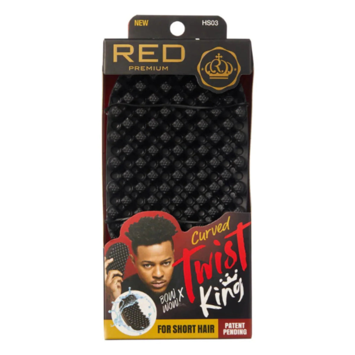Red by KISS Bow Wow X Premium Twist King For Short Hair Curved Large #HS03