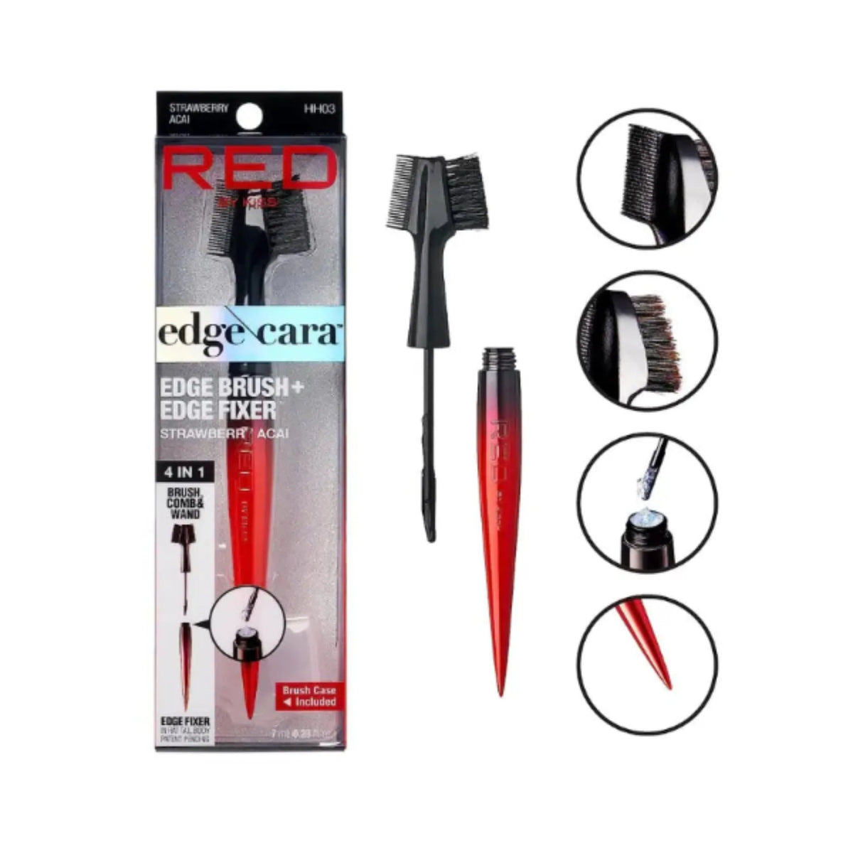 Red By KISS Edge Cara Edge Brush + Edge Fixer