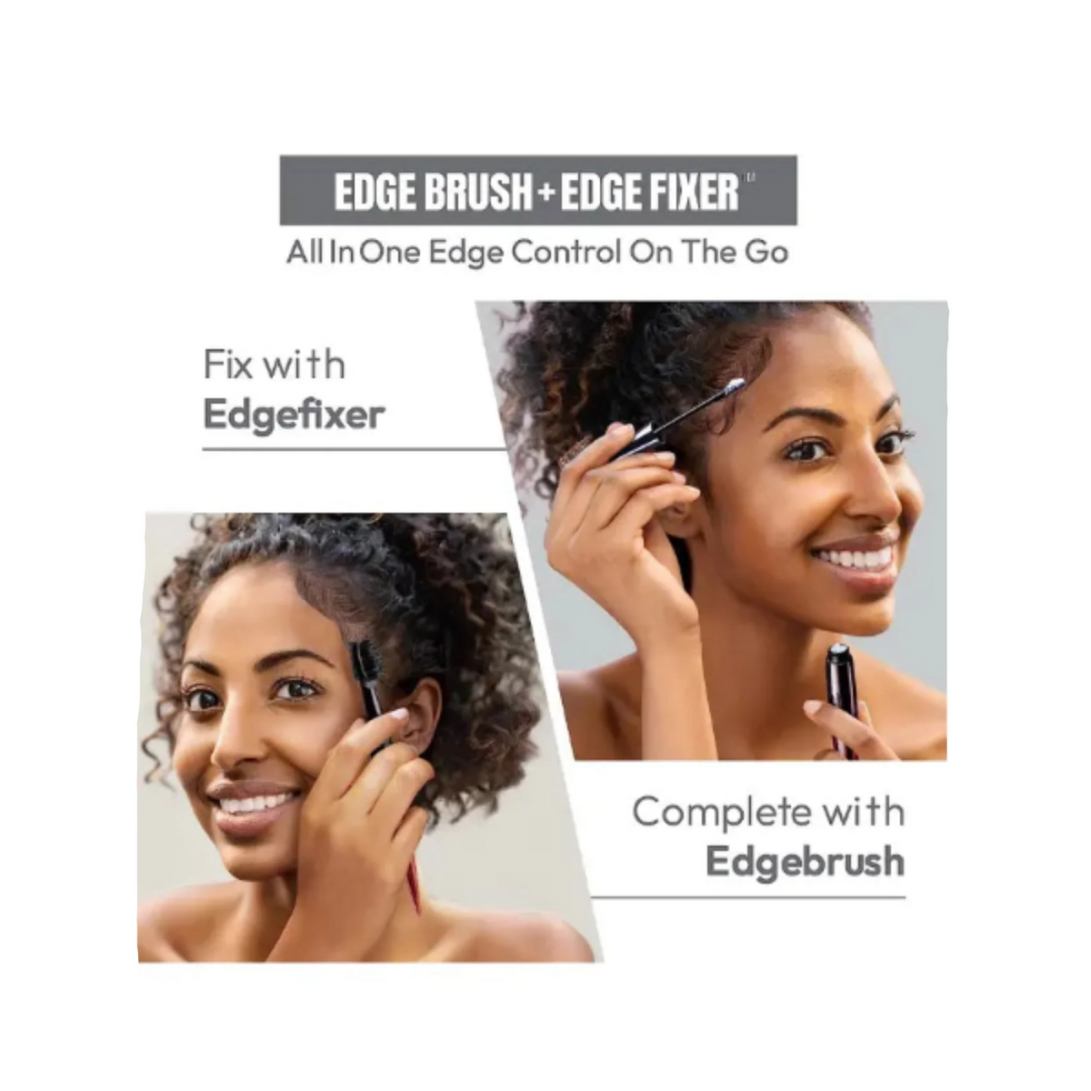Red By KISS Edge Cara Edge Brush + Edge Fixer