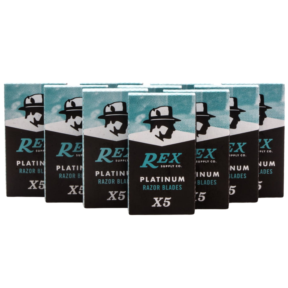 50 Rex Platinum Stainless Steel Double Edge Razor Blades