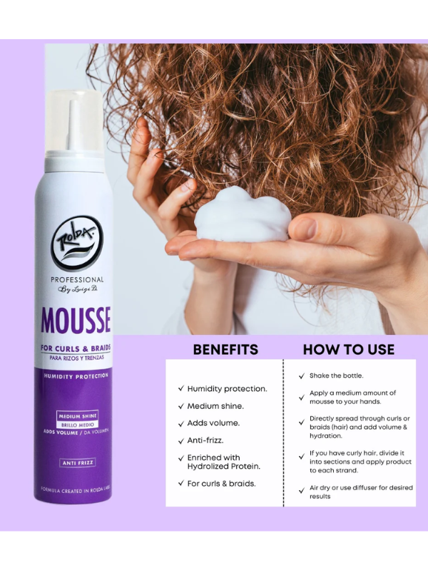 Rolda Curly Hair & Braids Hair Mousse 200ml #453214