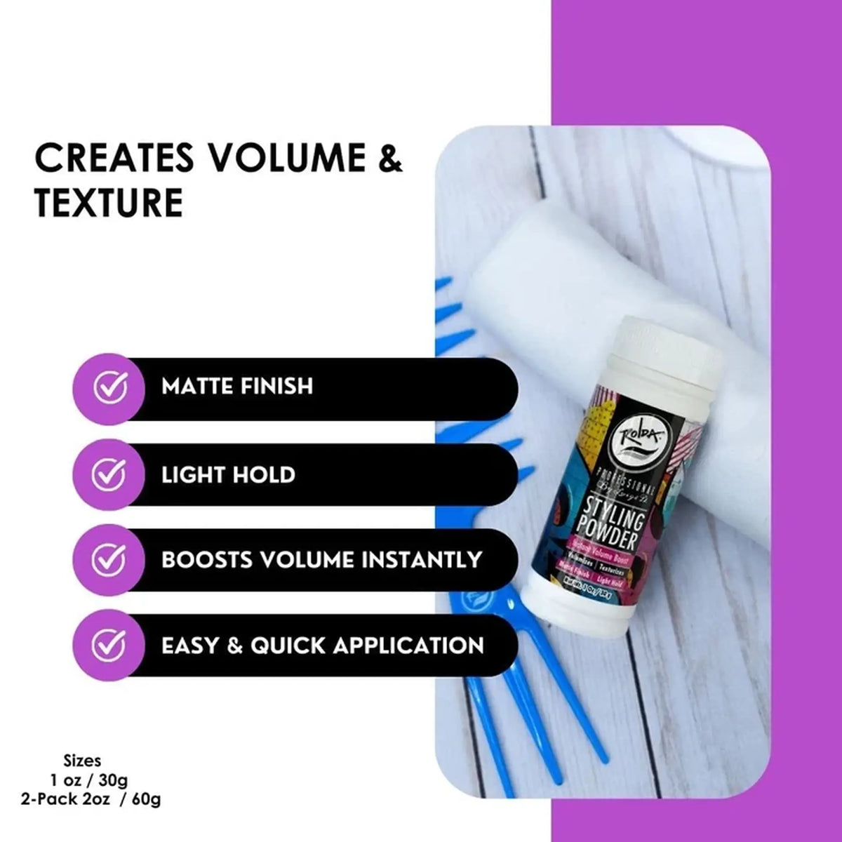Rolda Hair Texturizing Styling Powder 2-pack