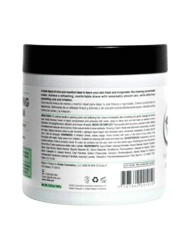 Rolda Menthol & Mint Shaving Cream 500g #221010