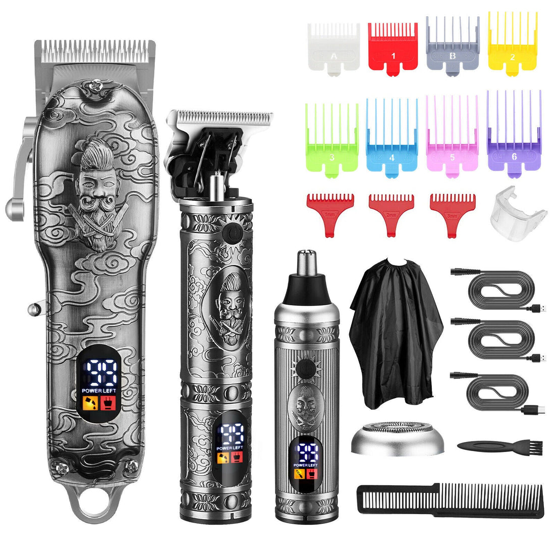 NBHS 3 in 1 Barber Hair Clippers For Men cordless Hair Trimmer