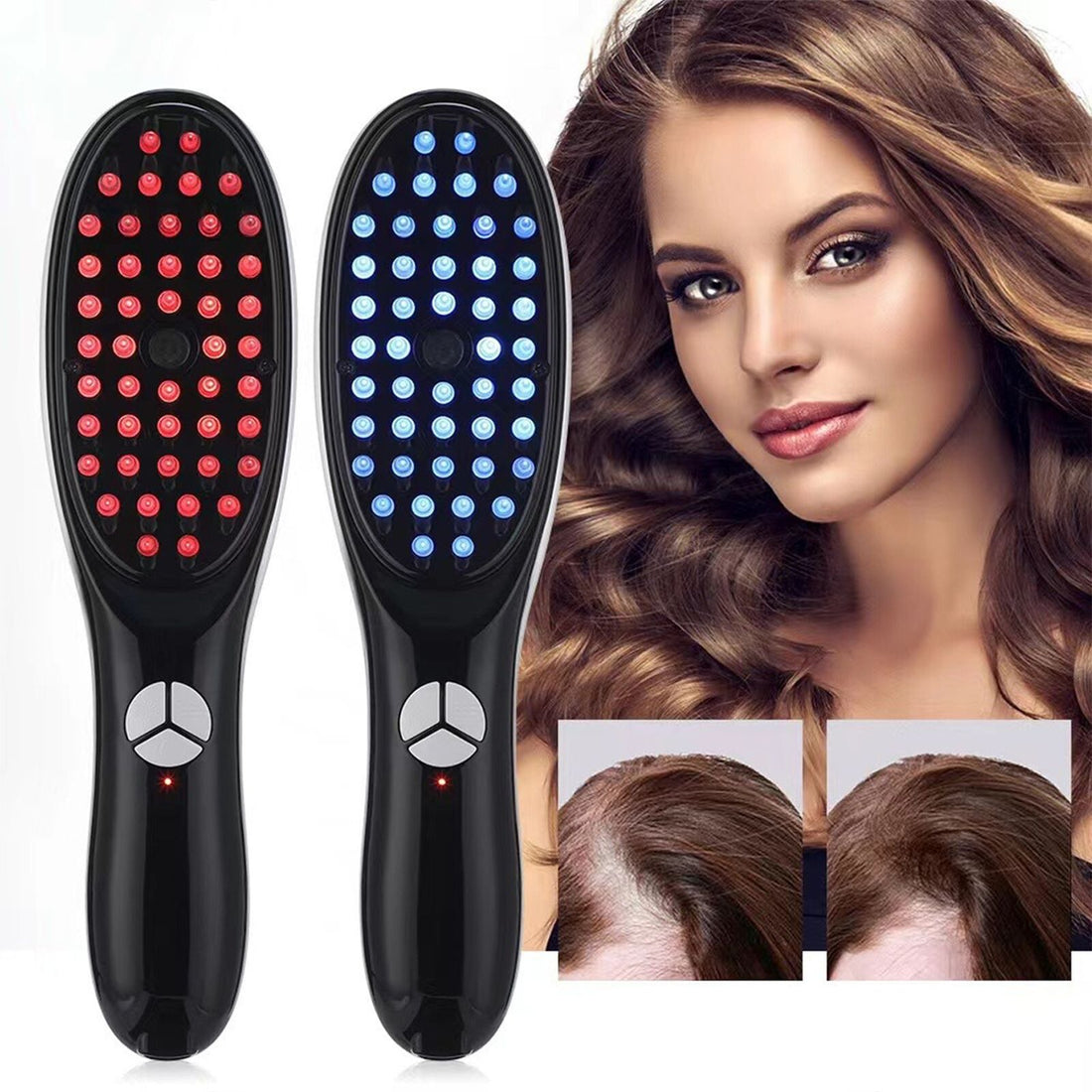 Electric Vibration Hair Growth NBHS Comb Massager Red Light Therapy Massage Brush