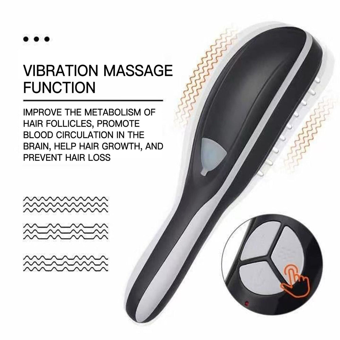 Electric Vibration Hair Growth NBHS Comb Massager Red Light Therapy Massage Brush