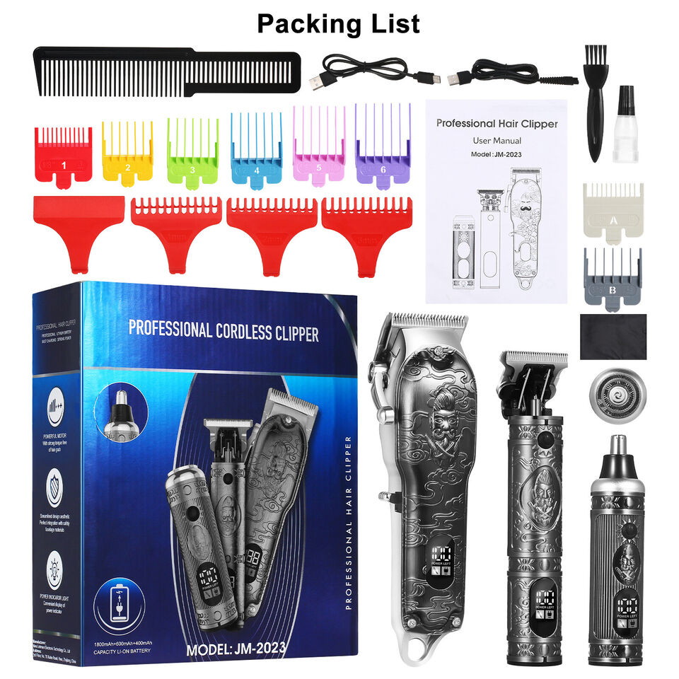 NBHS 3 in 1 Barber Hair Clippers For Men cordless Hair Trimmer