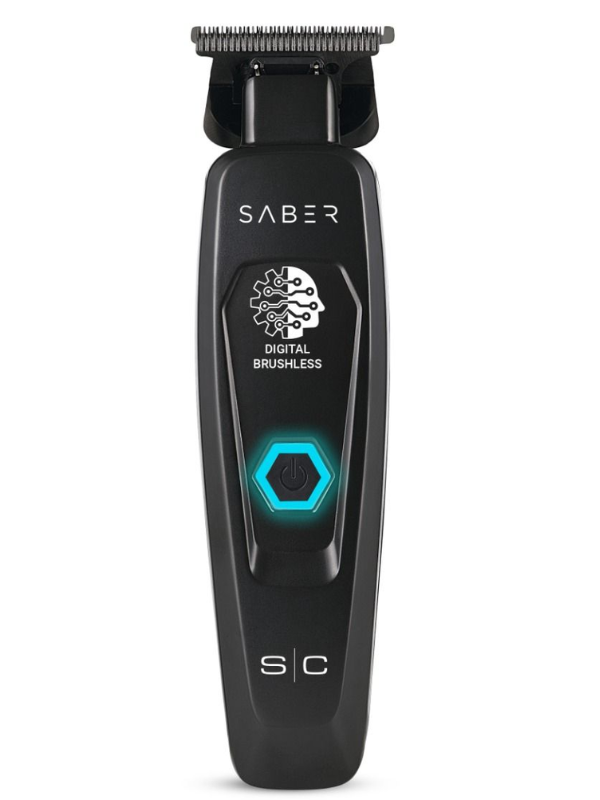 StyleCraft Saber Professional Full Metal Body Digital Brushless Motor Cordless Trimmer Black