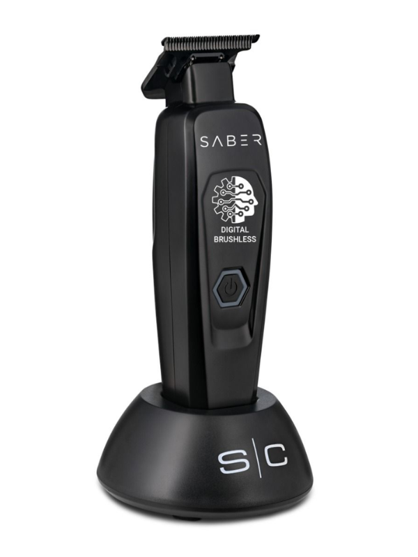 StyleCraft Saber Professional Full Metal Body Digital Brushless Motor Cordless Trimmer Black