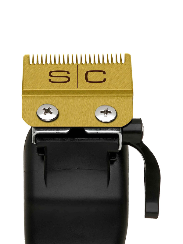 StyleCraft Gold Titanium Fade Blade with Gold Titanium Slim Deep Tooth #SC521G