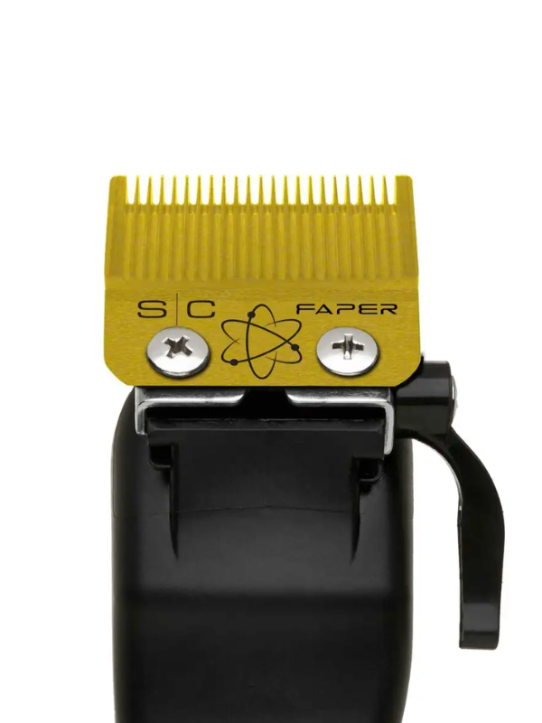 StyleCraft Gold Titanium Faper Blade with Gold Titanium Slim Deep Tooth #SC525G