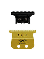 StyleCraft X-Pro Fixed Gold Wide Trimmer Blade with DLC Deep Tooth Cutter #SC527GB