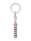 Scalpmaster Barber Pole Keychain "Silver"
