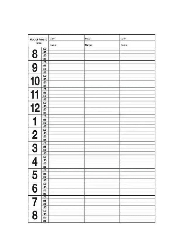 Scalpmaster Barber Shop Appointment Book #SC-9019