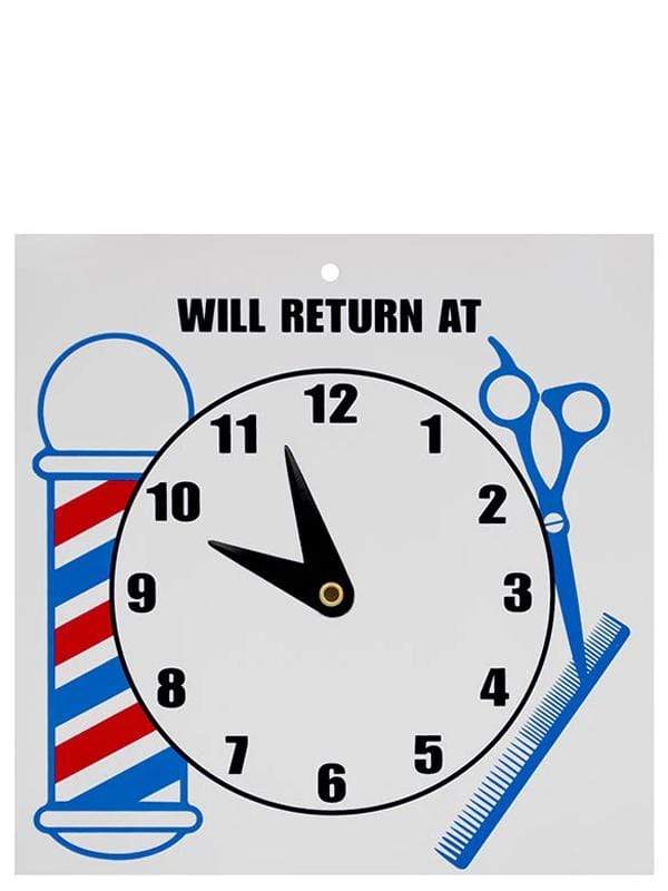 Scalpmaster Barber Shop " Will Return At '' Sign SC-9017