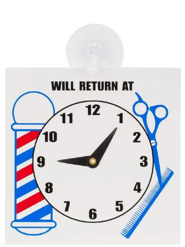 Scalpmaster Barber Shop " Will Return At '' Sign SC-9017