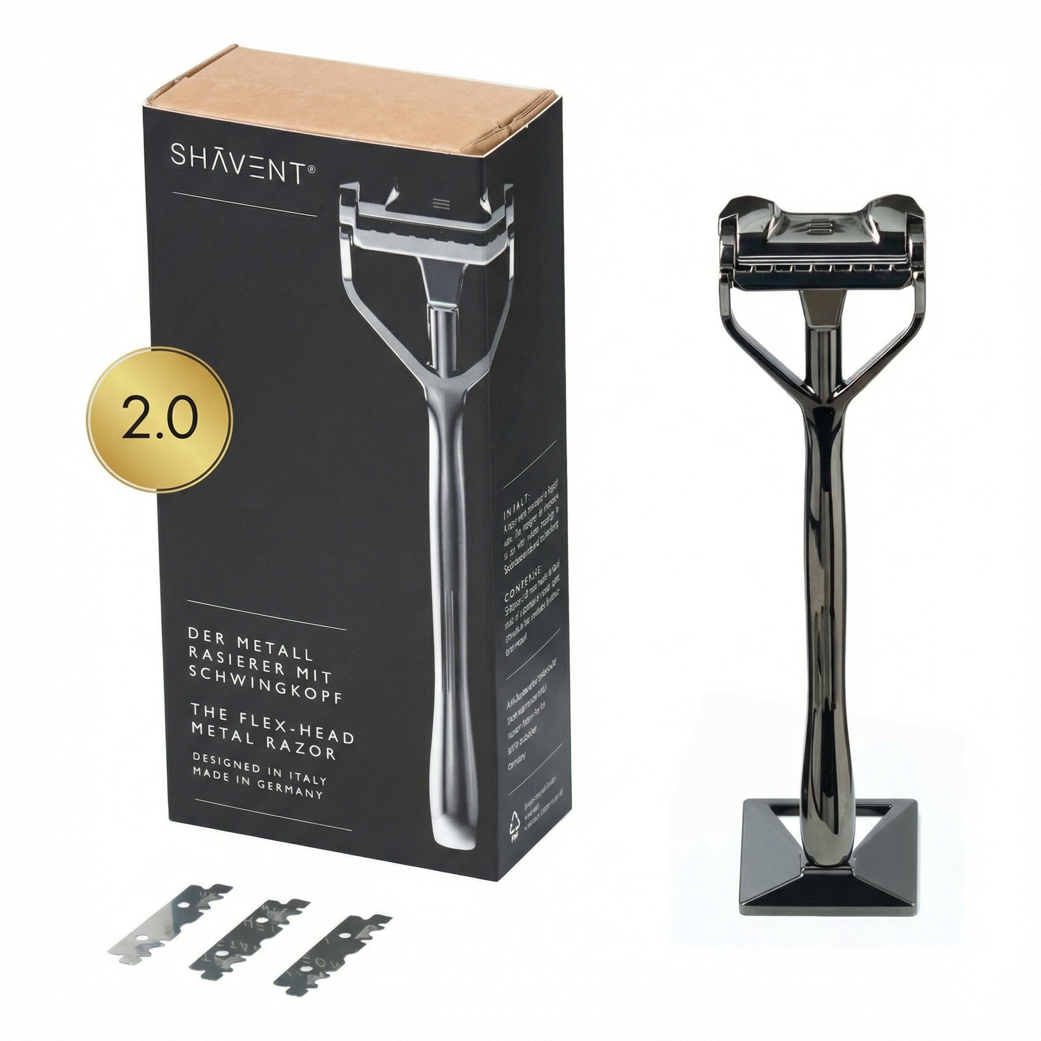 Shavent Safety Razor Single Edge Original 2.0 Magnetic Force Black Oak