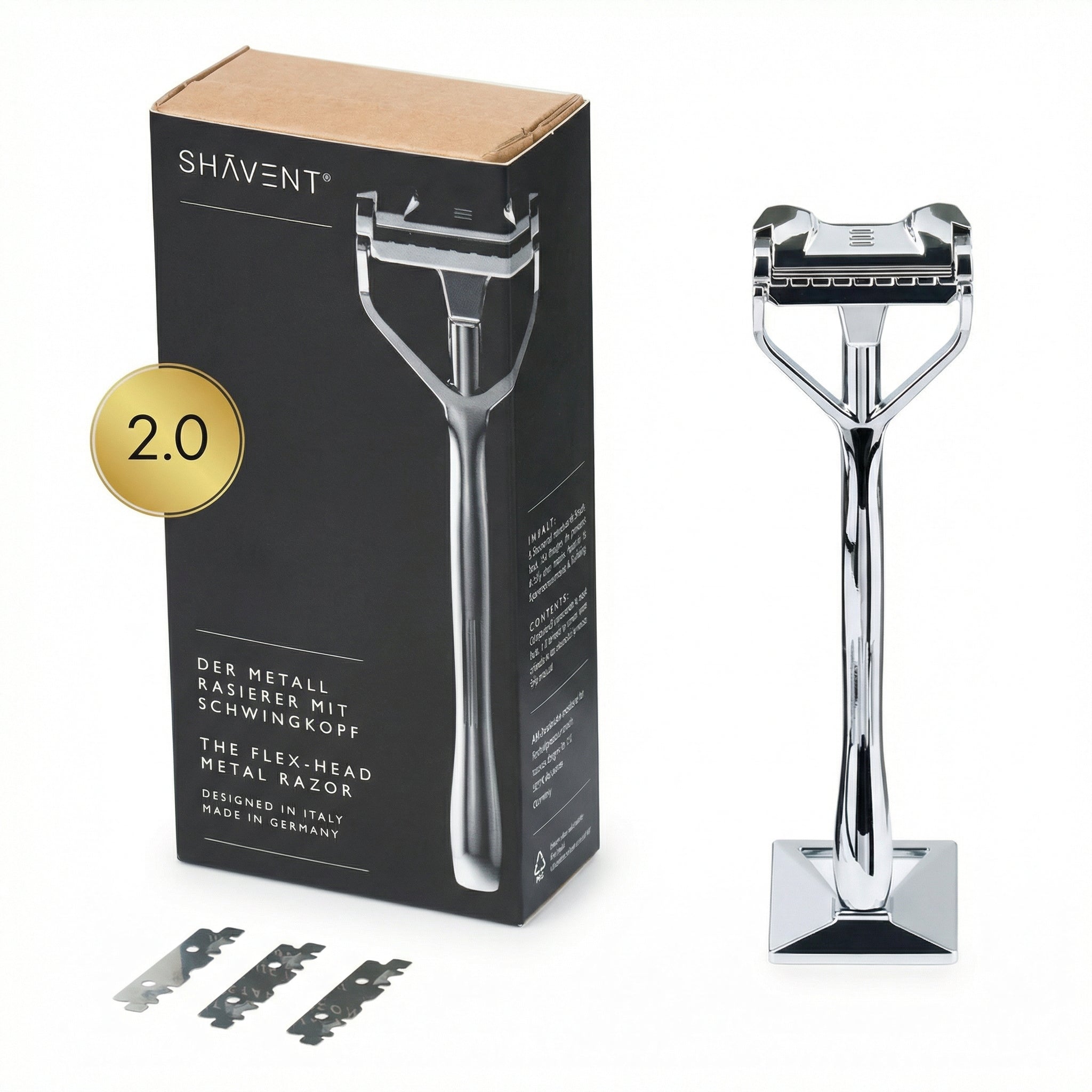 Shavent Safety Razor Single Edge Original 2.0 Magnetic Force Chrome