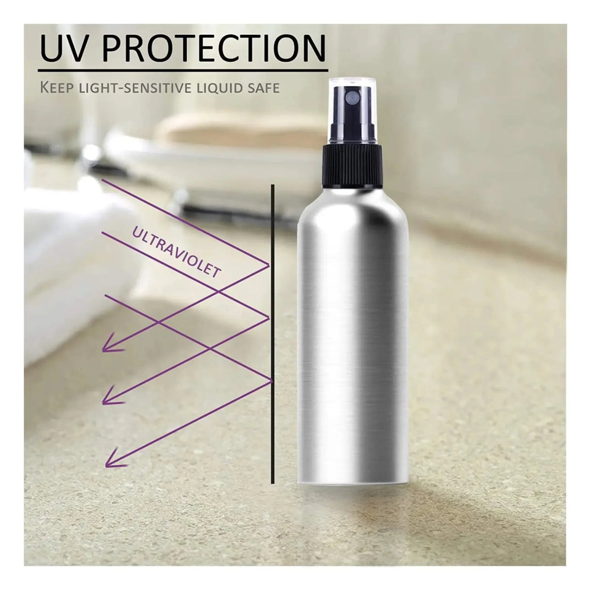 Soft 'N Style Aluminum Fine Mist Spray Bottle, 3.4 oz.