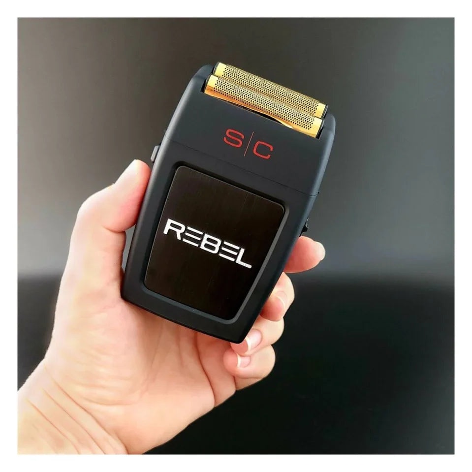 Stylecraft Rebel - Electric Foil Shaver with Super Torque Motor, Gold Titanium Foil Head #SC802B