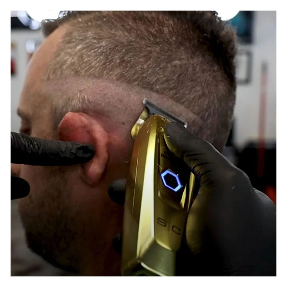 StyleCraft X-Pro Gold Titanium Trimmer Blade with DLC The One Deep Tooth Cutter #SC523GB