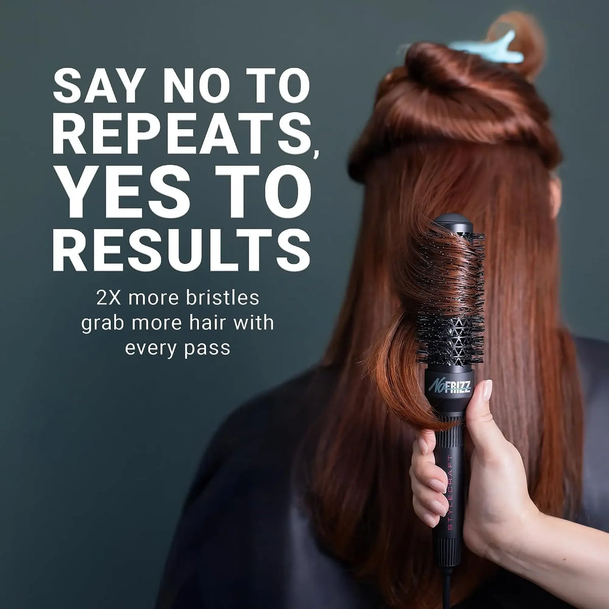 StyleCraft NoFrizz Ion-Infused Round Brush 43mm #SCBRUSH43B