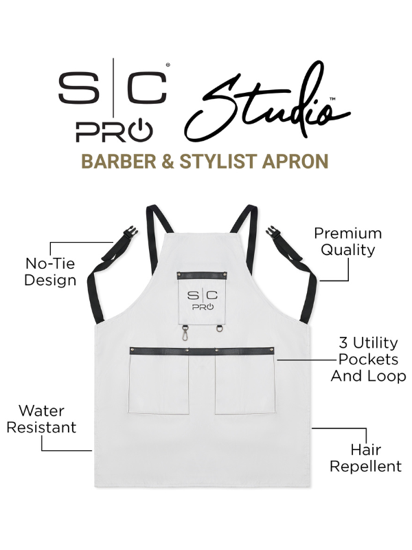 StyleCraft Pro Apron - White #SC339W