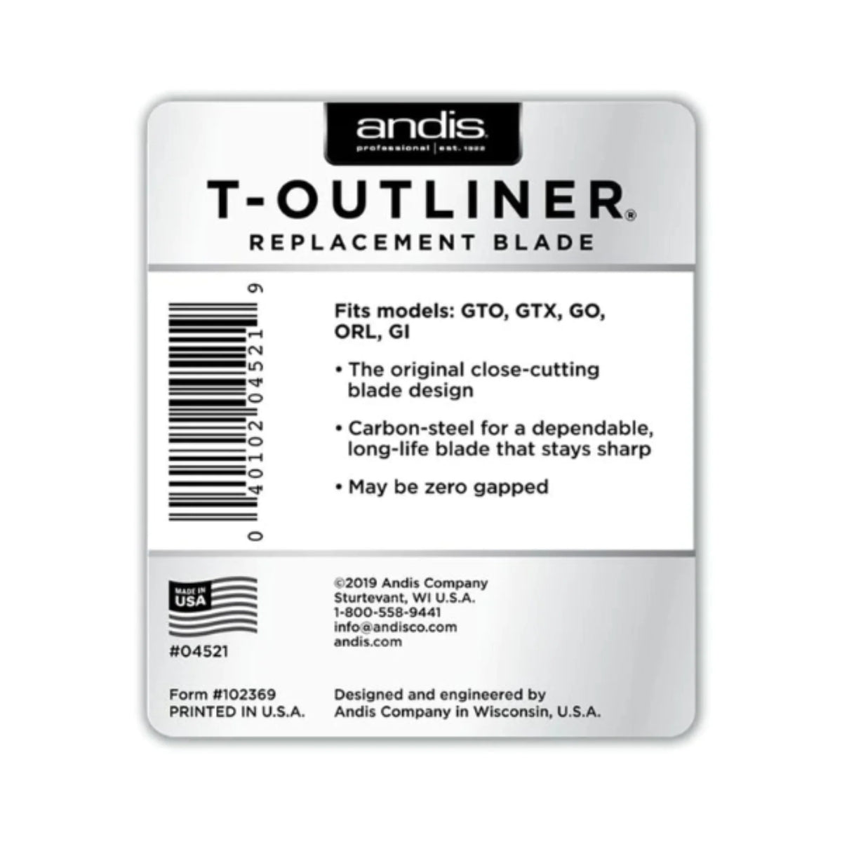 Andis T-Outliner Trimmer Blade #04521