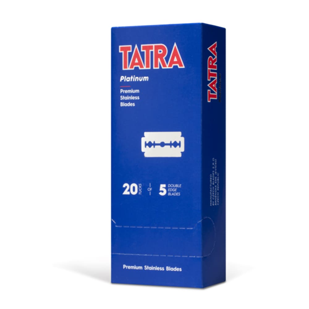 Tatra Stainless Steel Platinum Double Edge Razor Blades Trade Carton, 95 + 5 Free Boxes