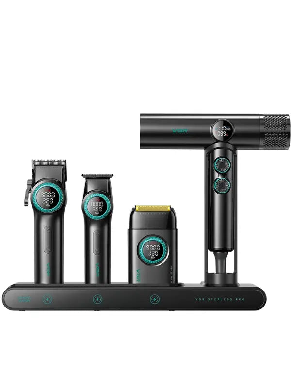 VGR Professional 4-in-1 Barber Combo with Travel Case