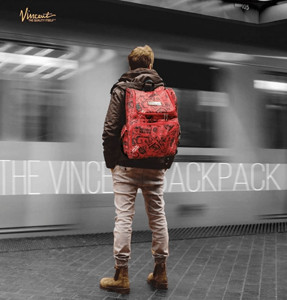 Vincent Backpack - Vintage Red #VT10301