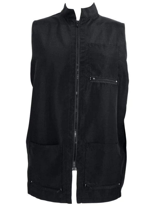 Vincent China Collar Vest Black X-2XL (VT2352)
