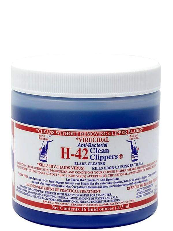 H-42 Virucidal Anti-Bacterial Clean Clippers Blade Cleaner Jar 16 oz