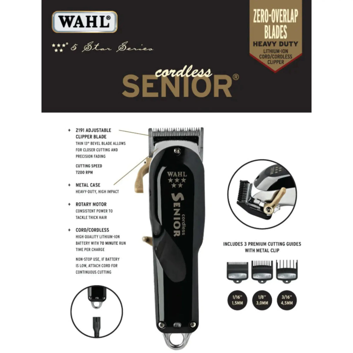 Wahl 5 Star Senior Cordless Clipper #8504-400