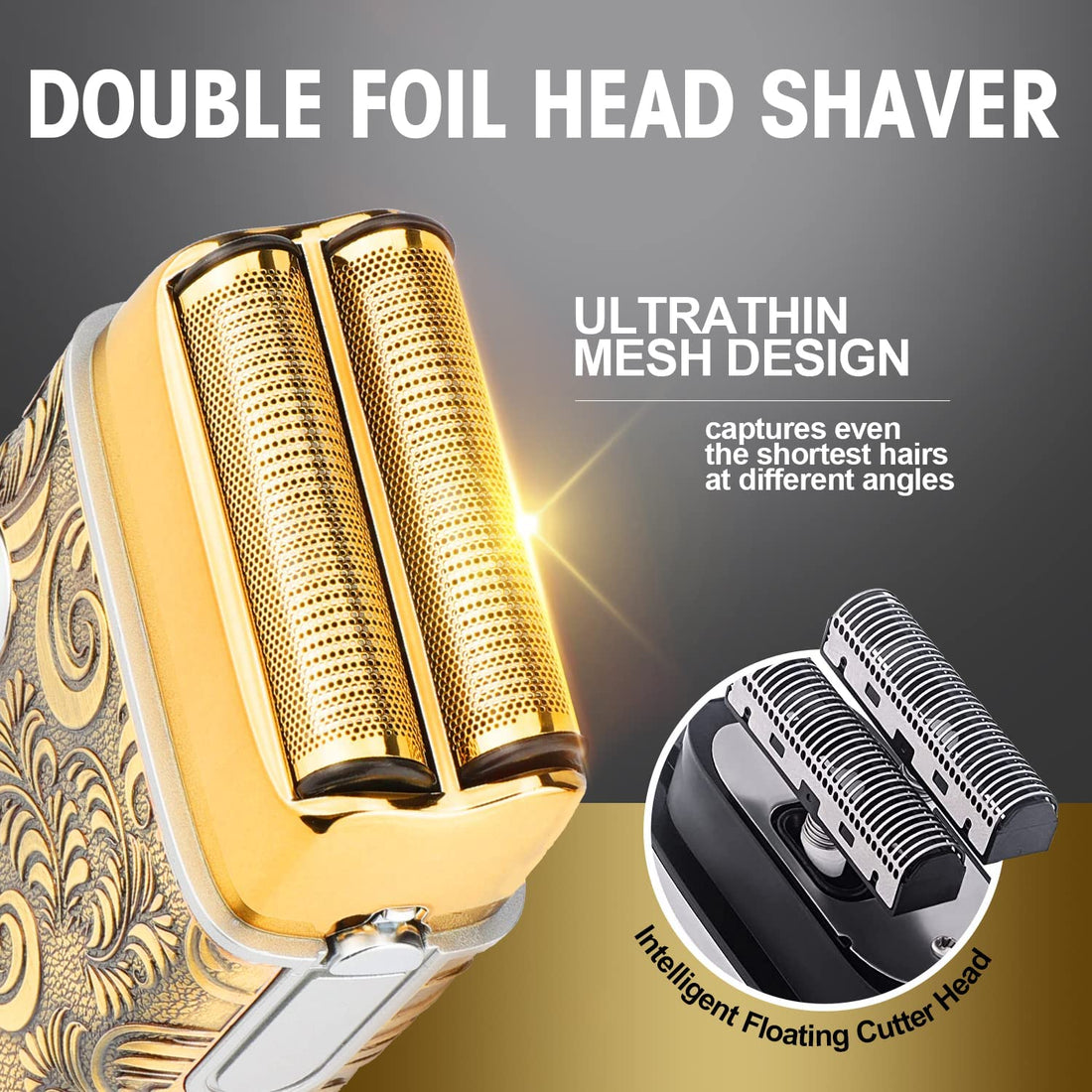 Waterproof Hair and Beard Trimmer for Men & Electric Razor Shaver Set, image 2 of 7