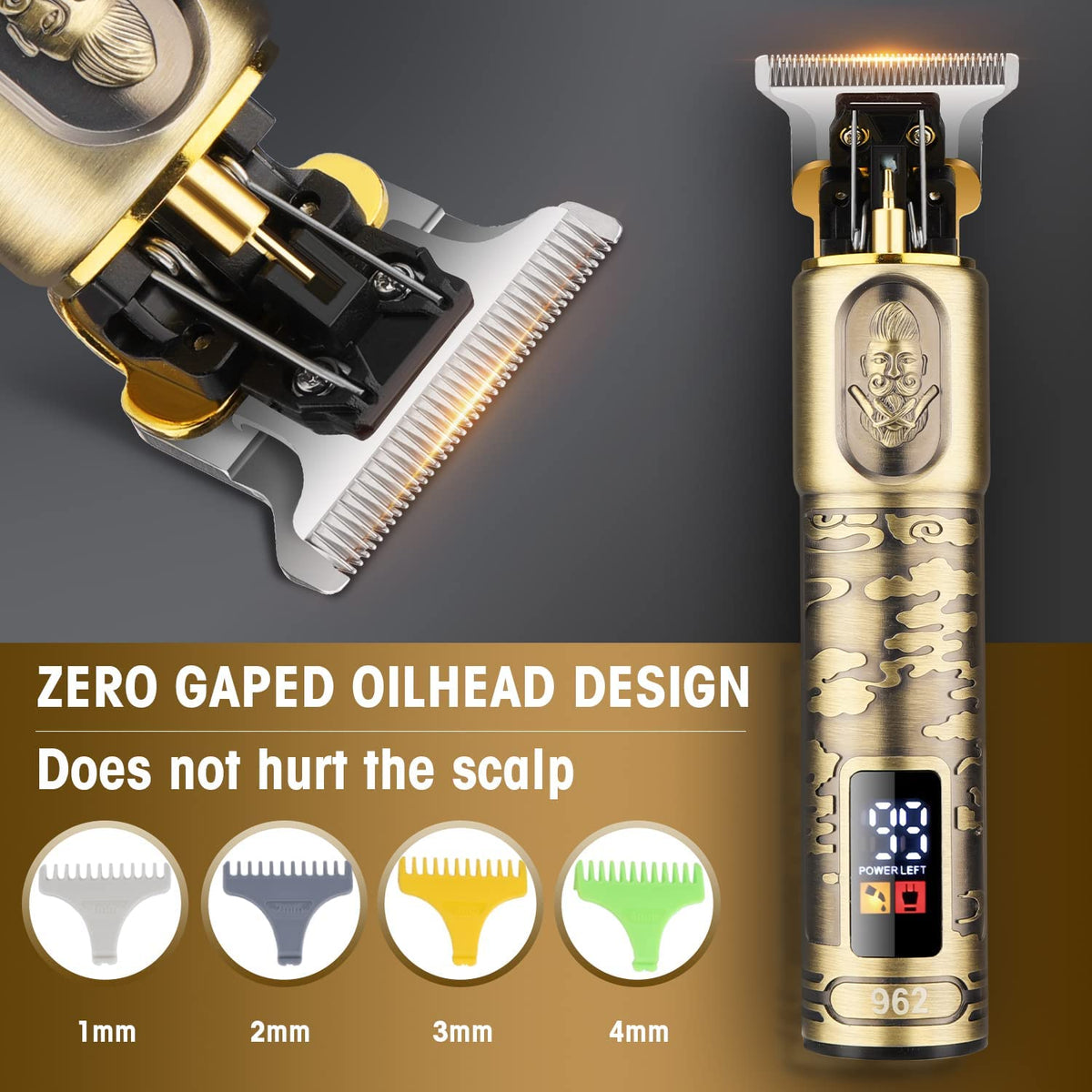 Waterproof Hair and Beard Trimmer for Men & Electric Razor Shaver Set