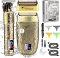 Waterproof Hair and Beard Trimmer for Men & Electric Razor Shaver Set